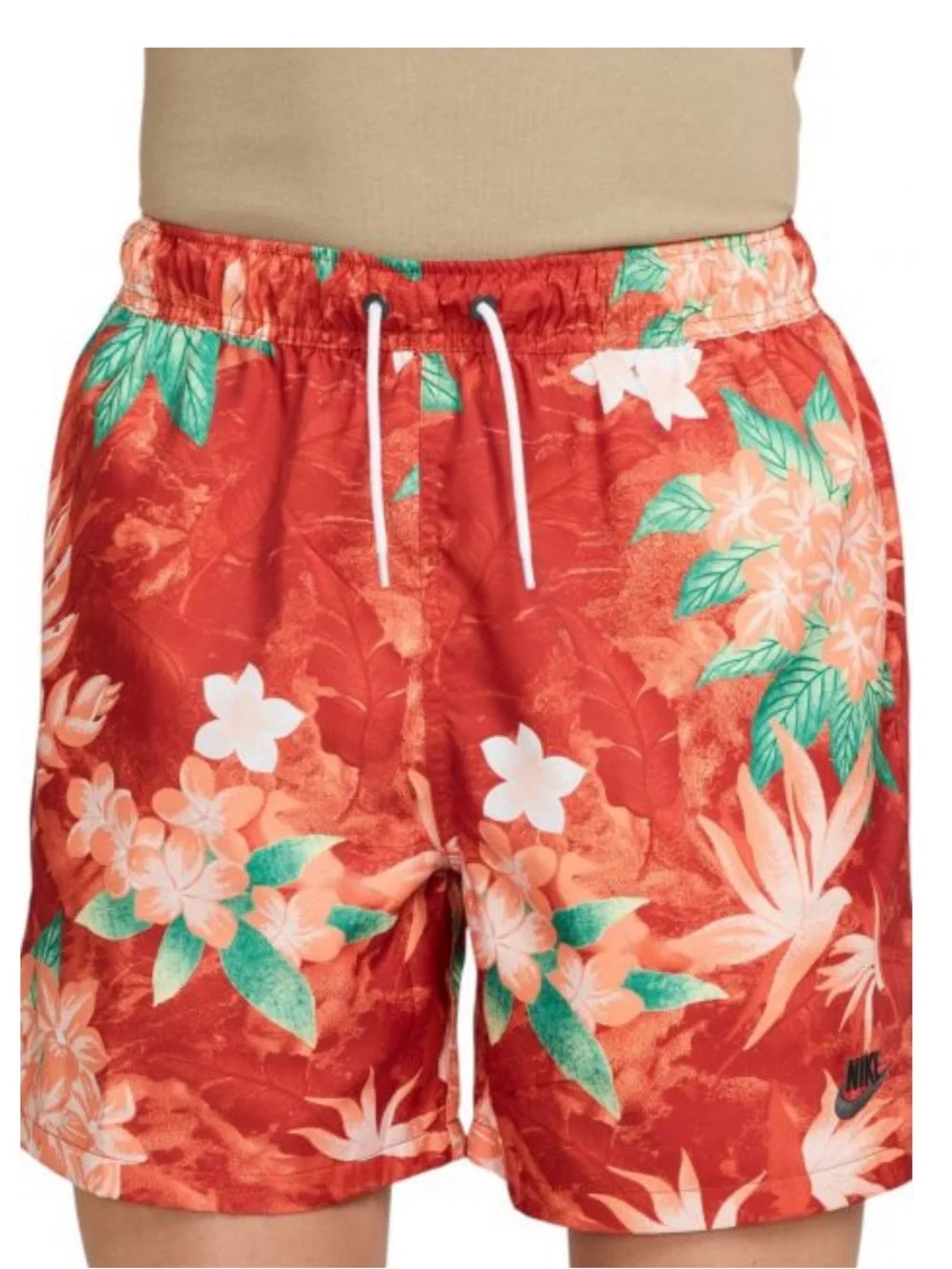 NWT NIKE MENS HAWAIIAN FLOWER SWIM TRUNKS SWIMSUIT SZ MEDIUM